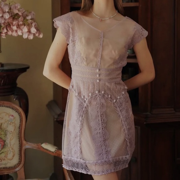 Unbranded Dresses & Skirts - Delicate Purple Lace Dress